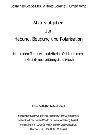 Cover für Abituraufgaben zur Hebung, Beugung und Polarisation
