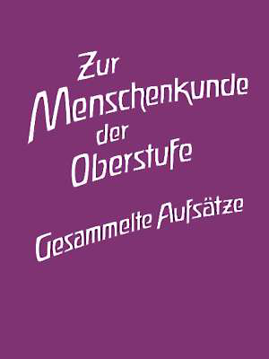 Cover für Zur Menschenkunde der Oberstufe